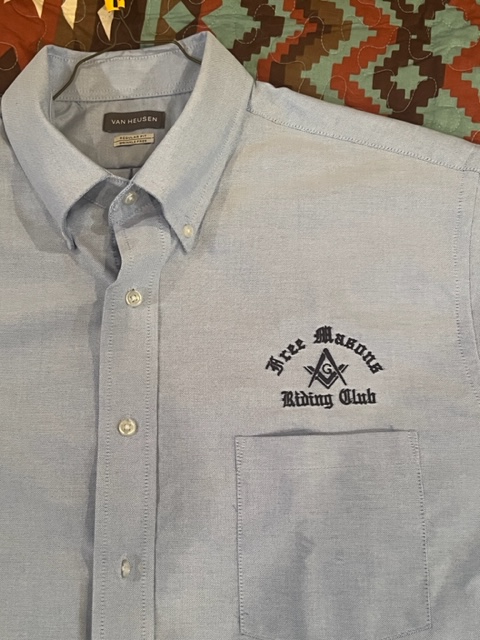 Oxford Button Down Shirt – Light Blue – Free Masons Riding Club Store